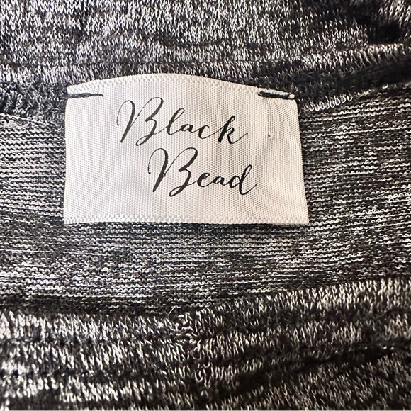 HiLo Long Sleeve Knot Detail Grey Marled Top L - Picture 7 of 7